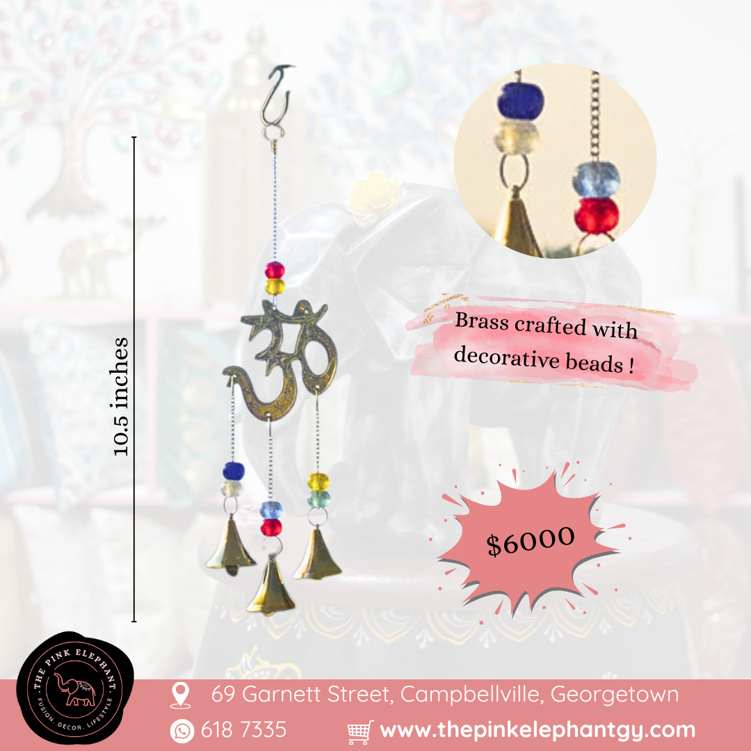 Small Brass Om Windchime