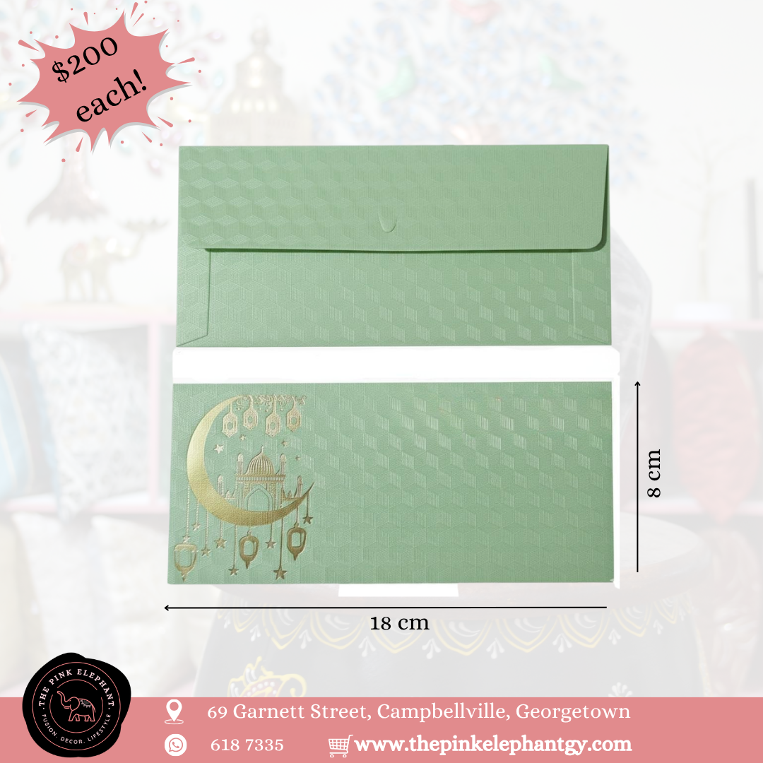 Cresent moon embossed envelope