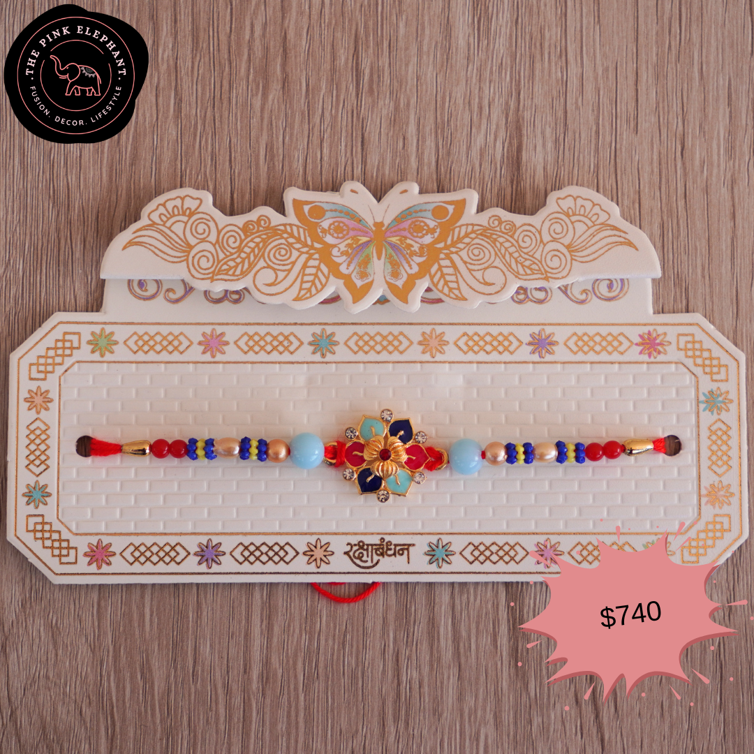 Petal Perfect Blue Rakhi 1453