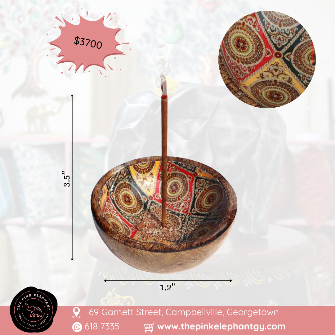 Wooden Bowl Incence Holder