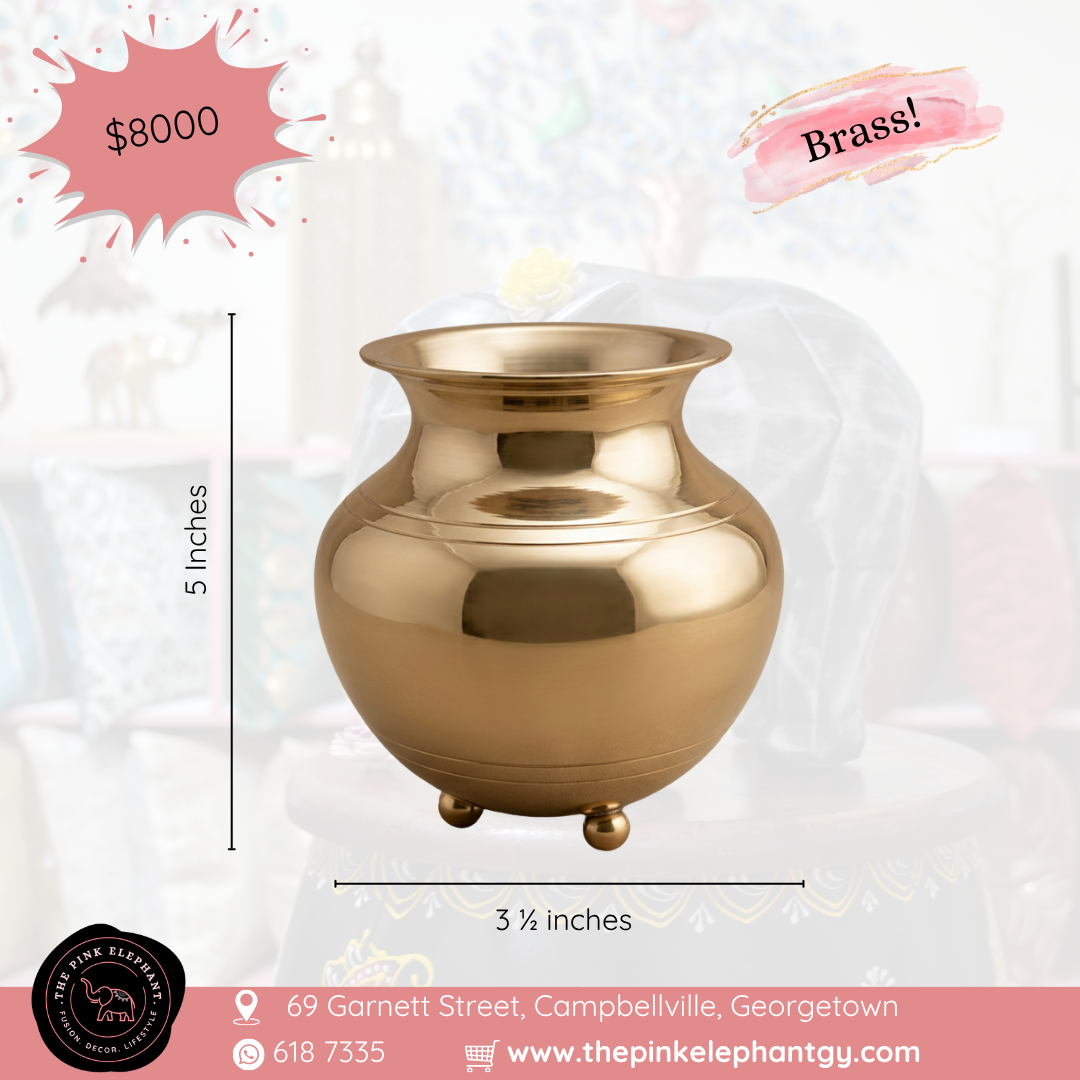 Brass Matki Lota with Legs Size 2