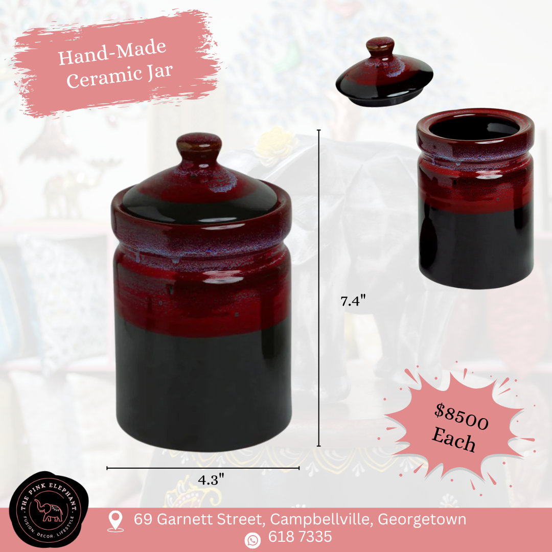 Dark Blue and Red Jar