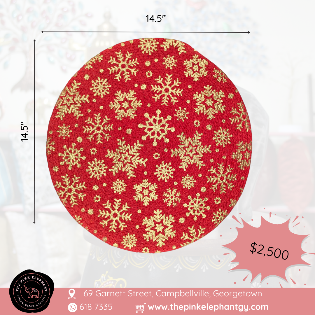 Gold Snowflake Christmas Placemat