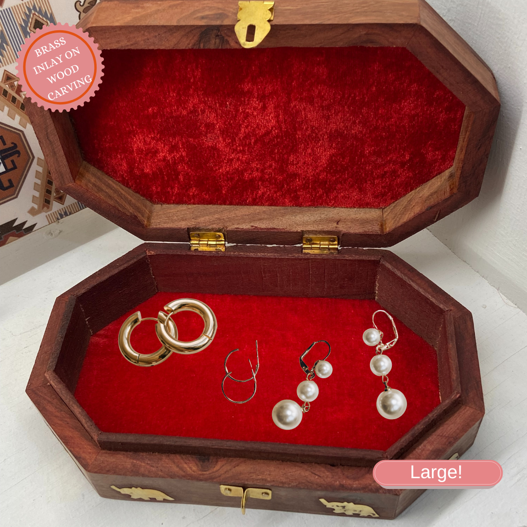 Wooden Elephant Jewel Boxes