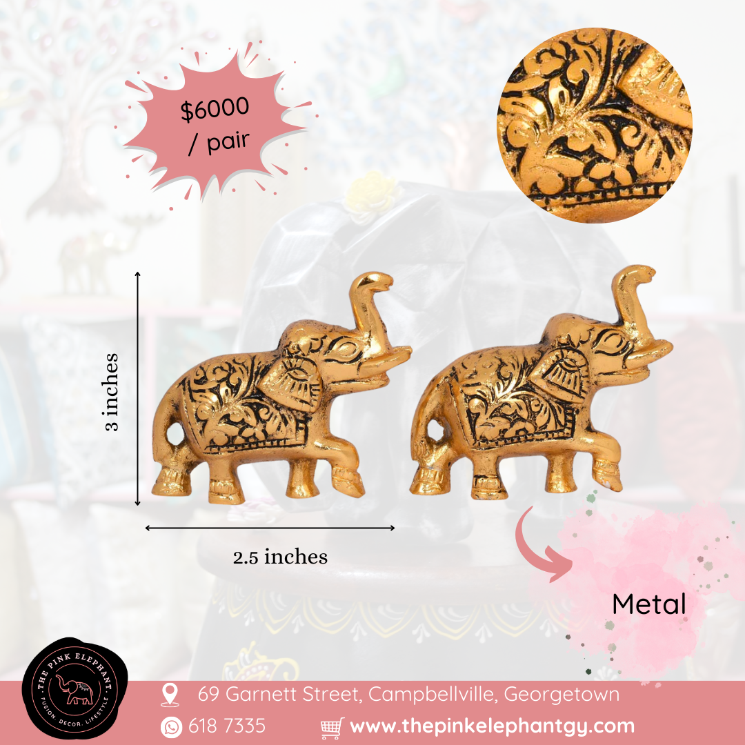 Mini Gold Elephant Set of 2