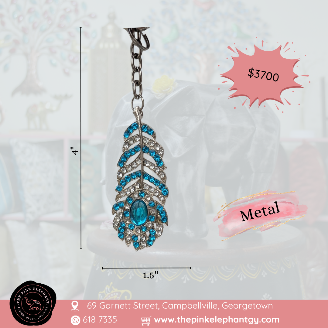 Crystal Peacock Keychain