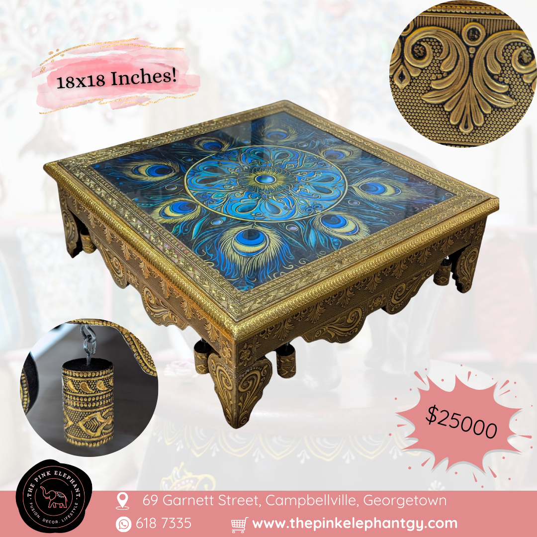 Peacock Puja Table/Chowki