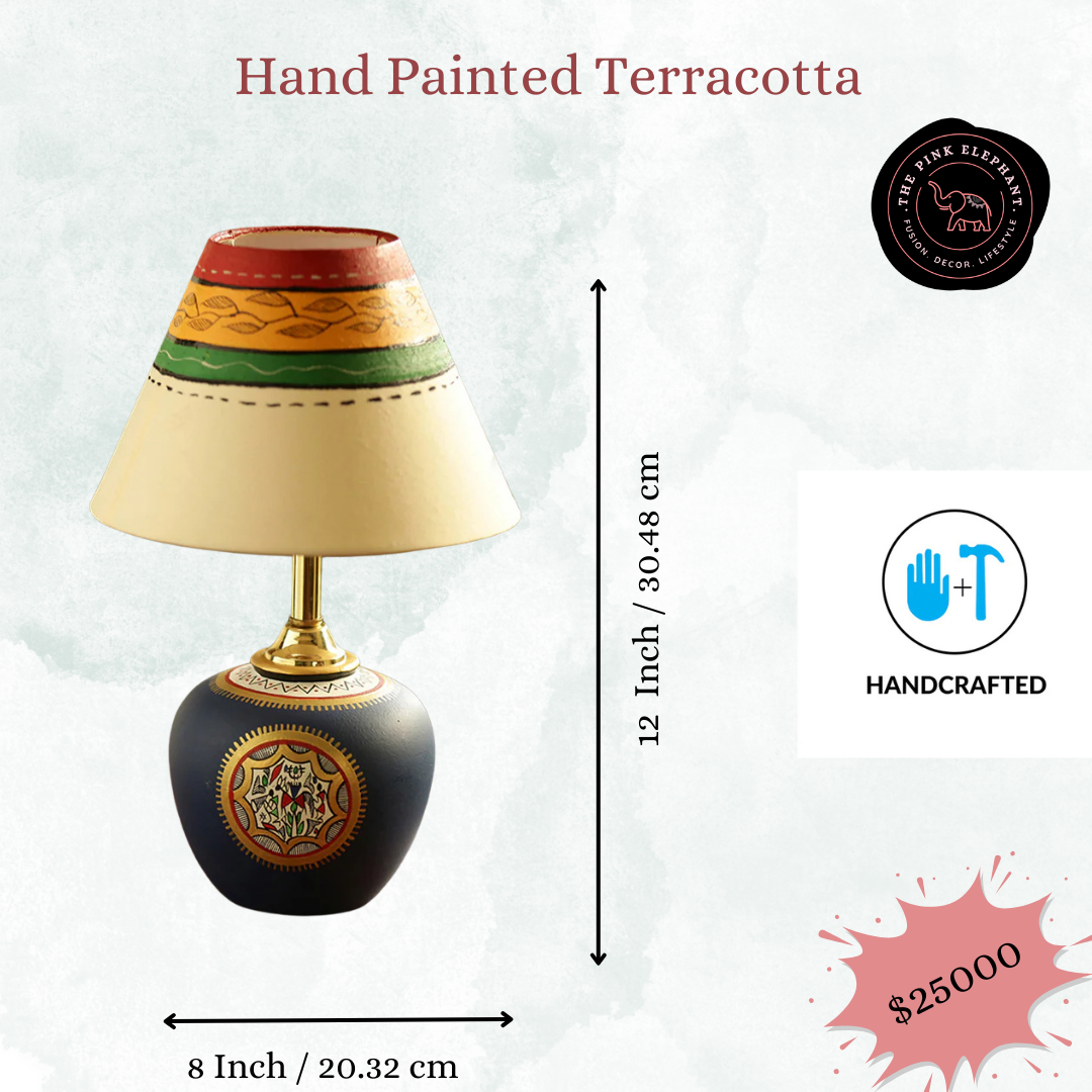 Terracotta Lamp - Blue