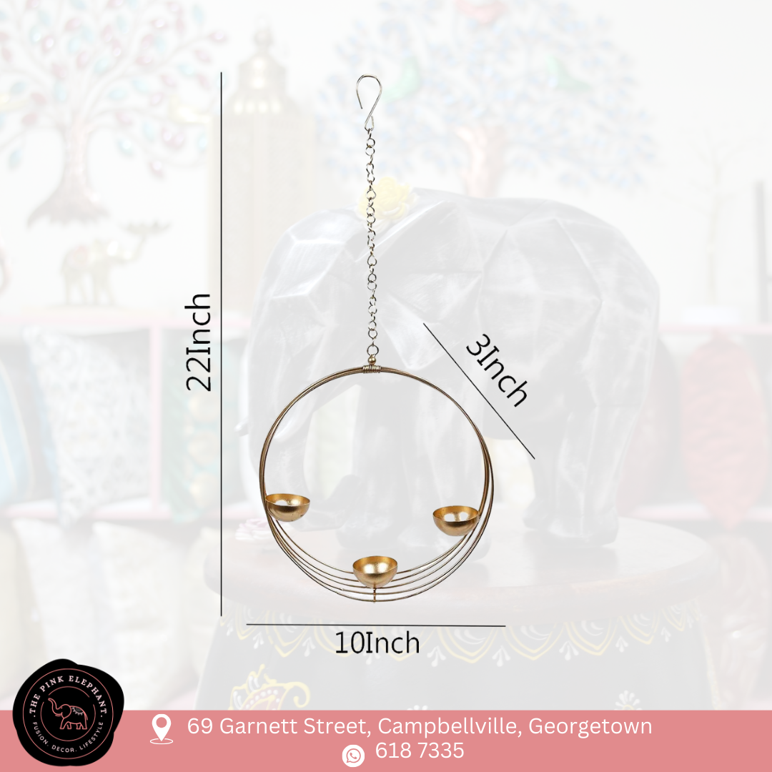 Round Hanging Tealight Holder