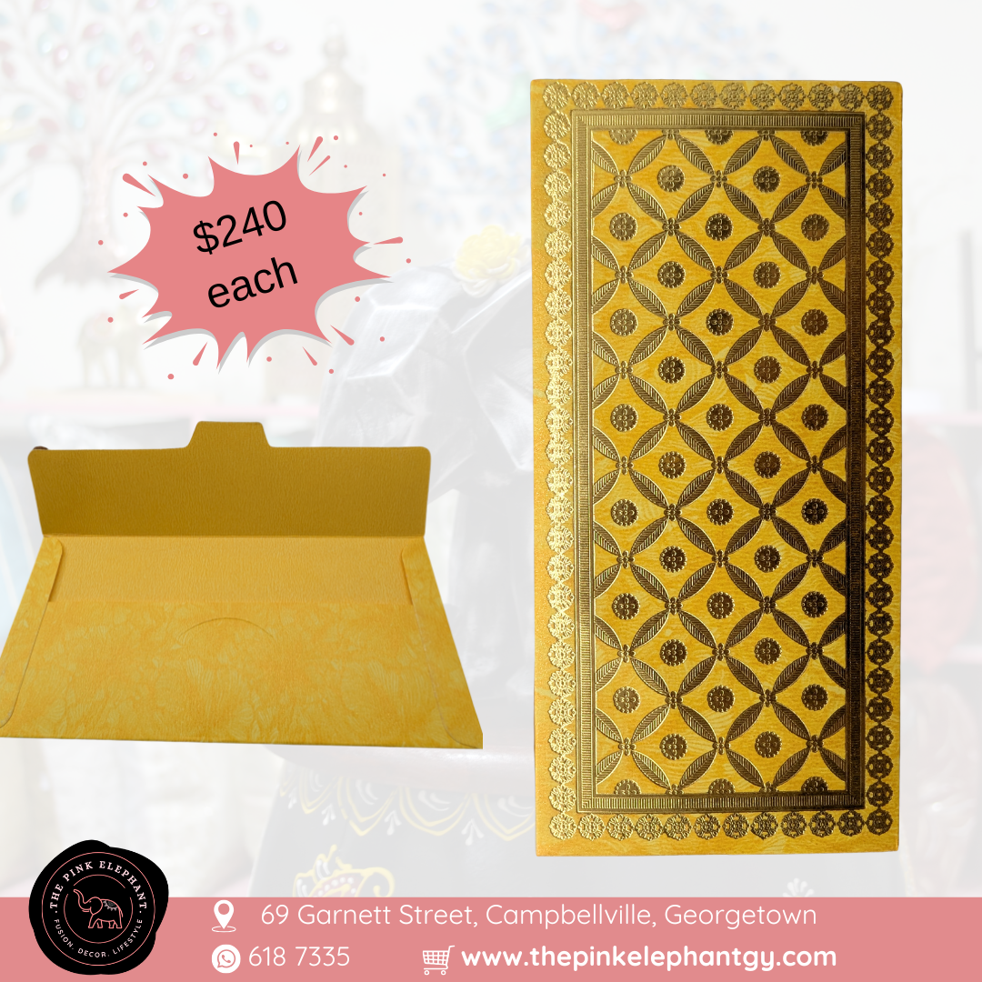 Decorative Money Envelopes- Gold Embossed Geometric
