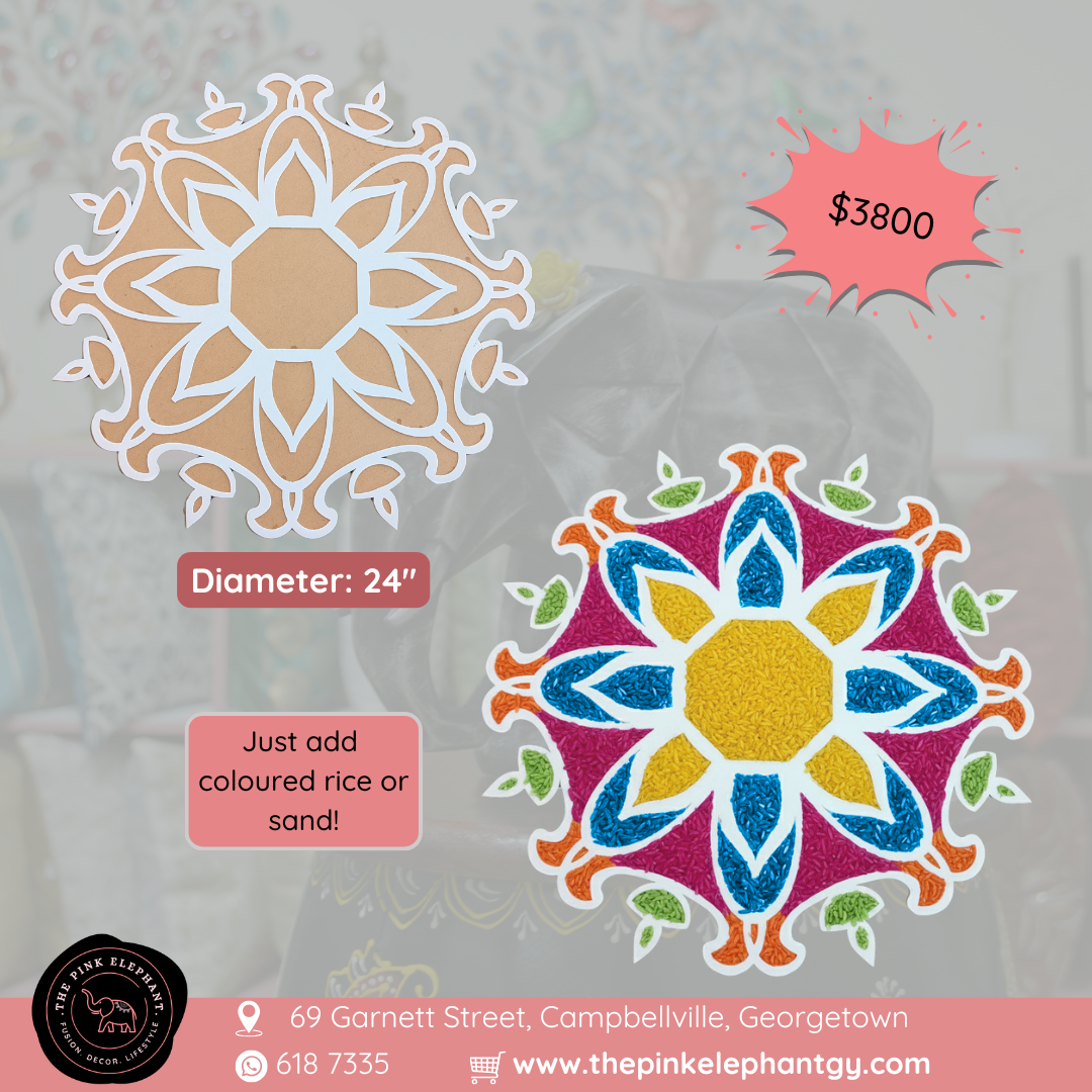 MDF Rangoli Stencil - Diya 24 inch