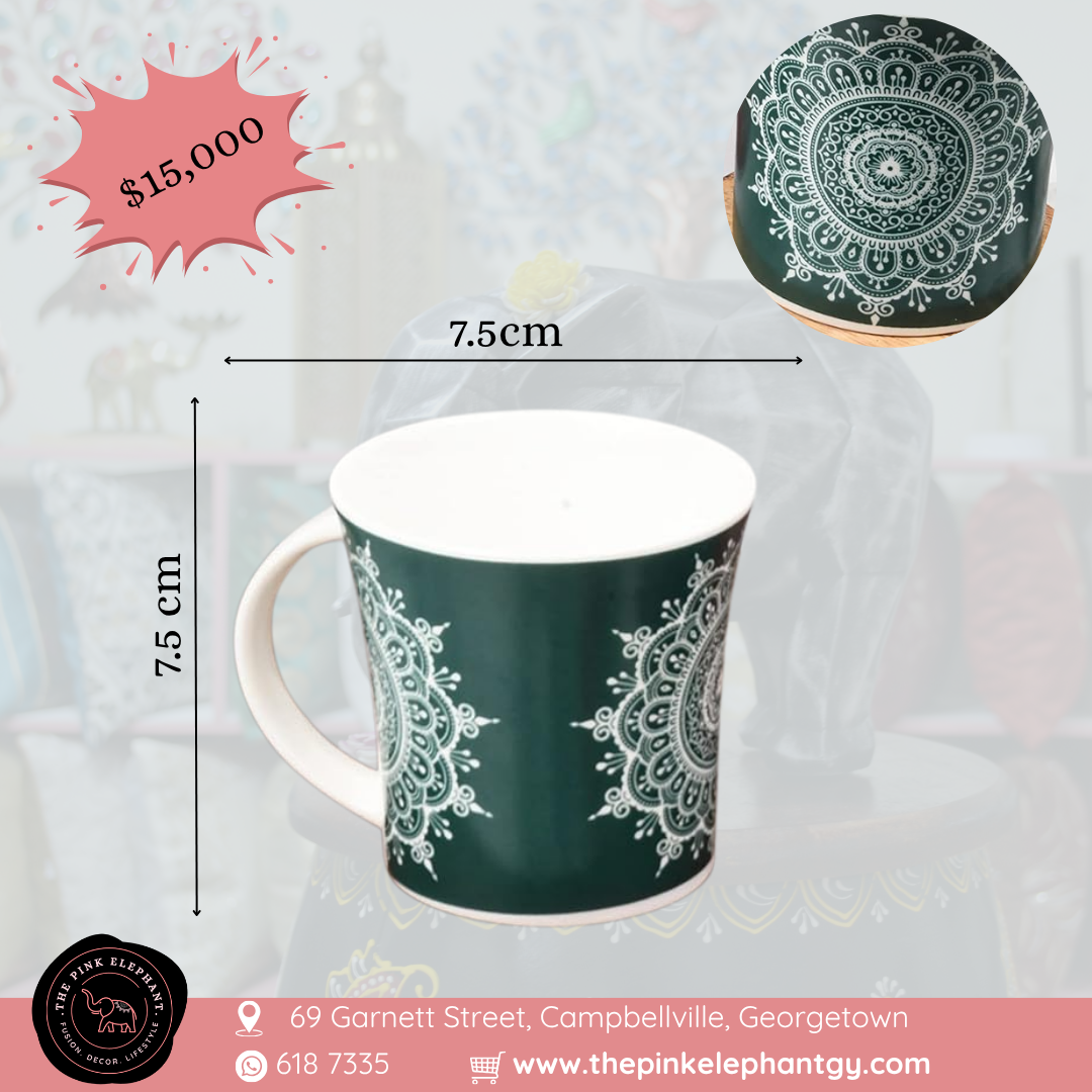 Colourful Mandala Tea Cups Set 6