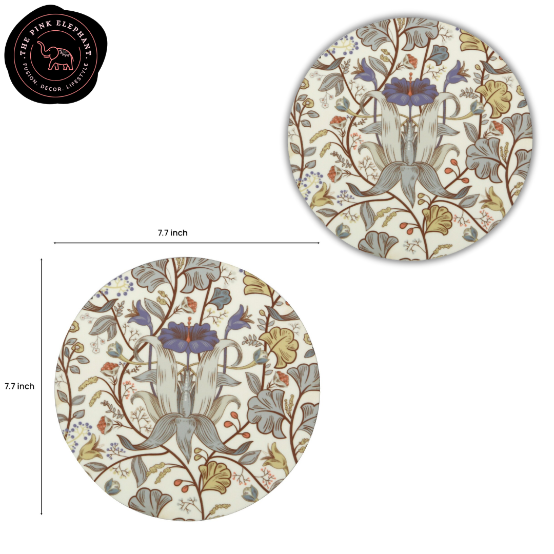 Round Floral Trivets