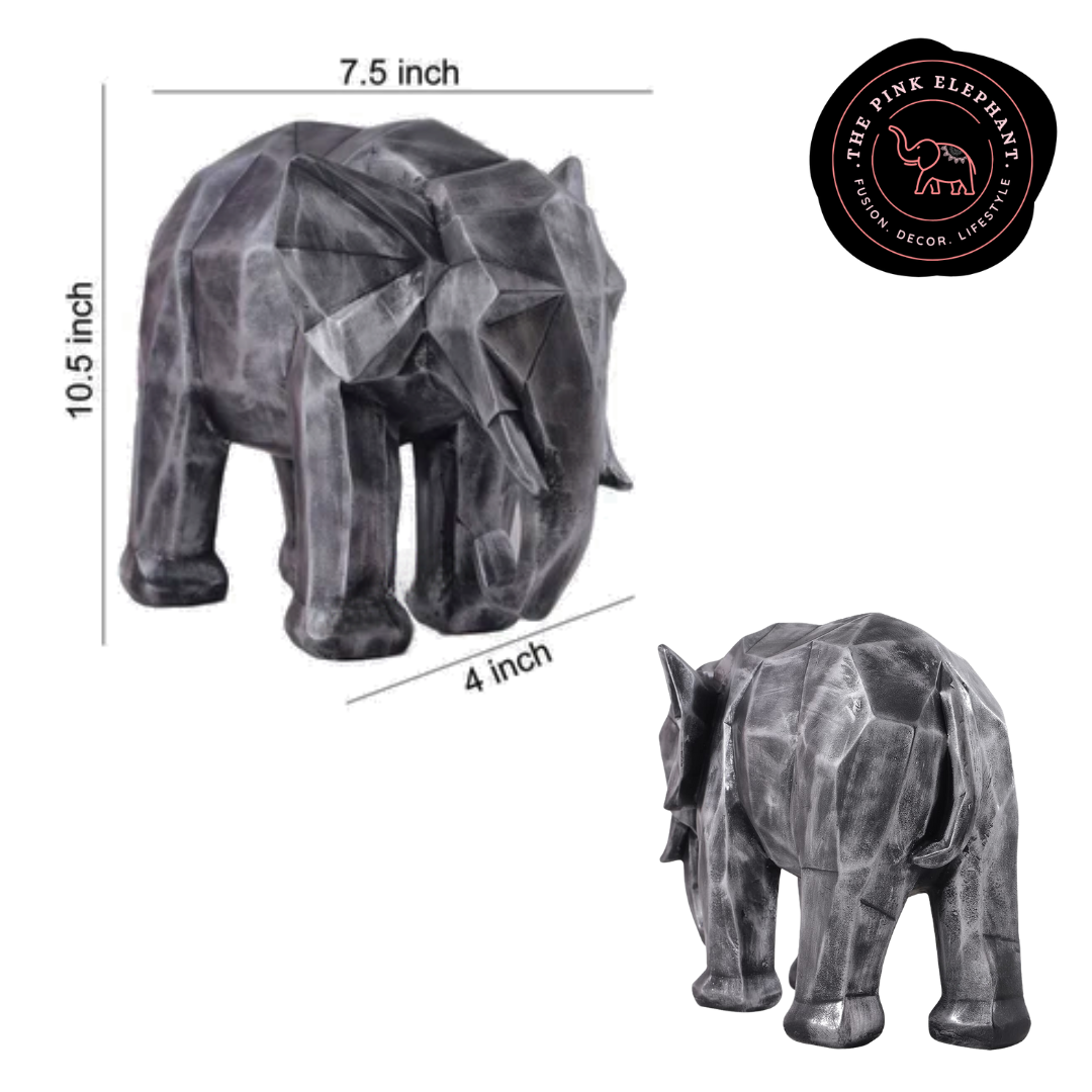 Geometric Silver Elephant