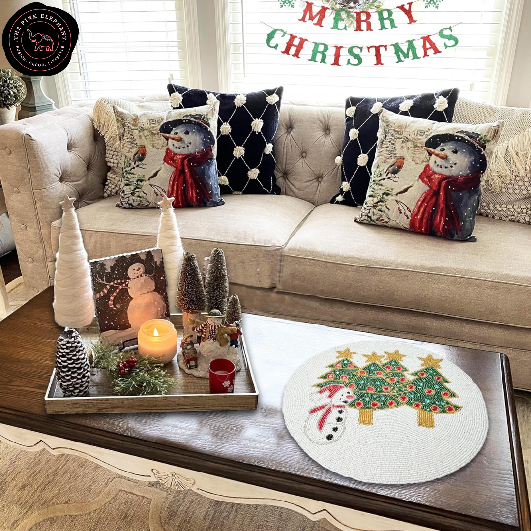 Beaded Placemat- Christmas Tree