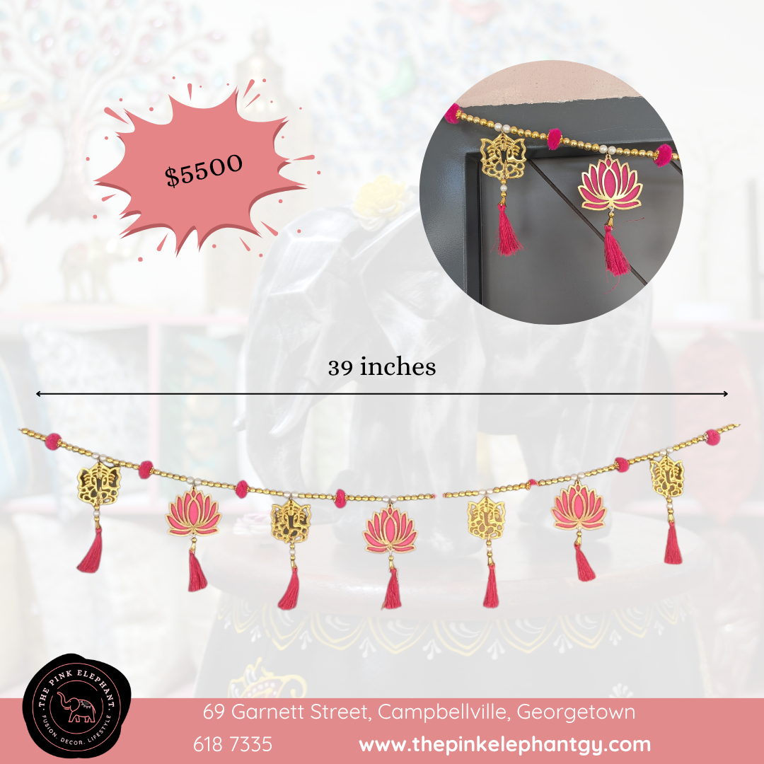 Pink Lotus Ganesh Toran