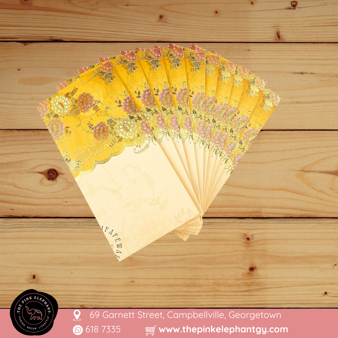 Decorative Money Envelopes- Cream and Gold Floral