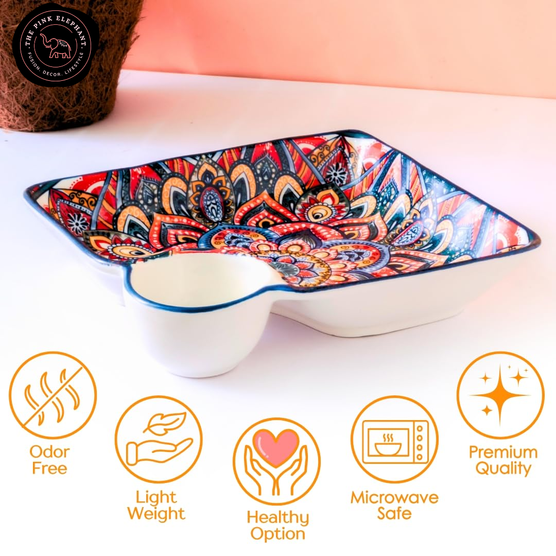 Mandala Square Chip and Dip