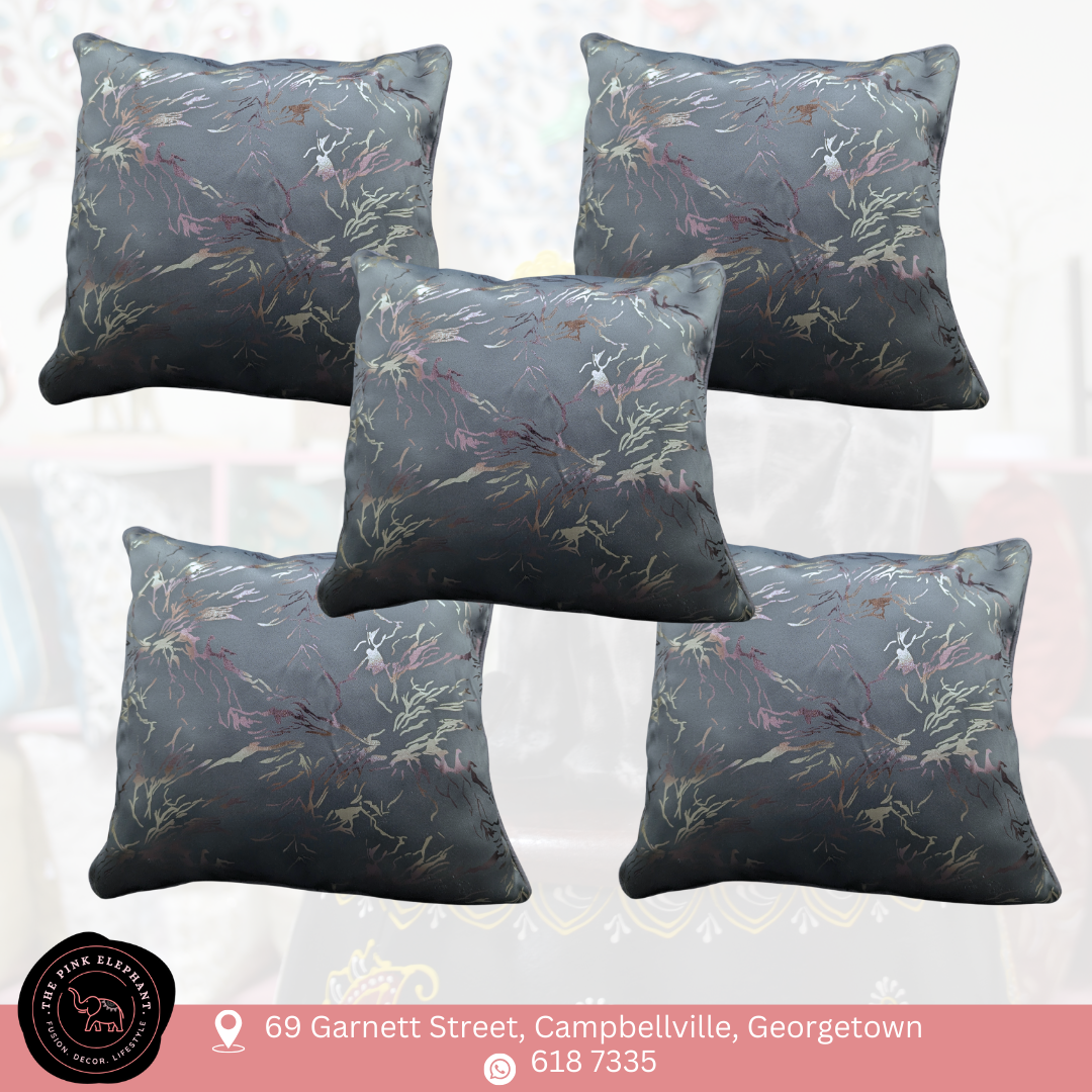 Grey & Rose Gold Foil Cushion Cover