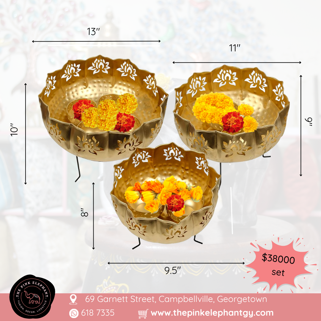 Large Lotus Bowl with Stands