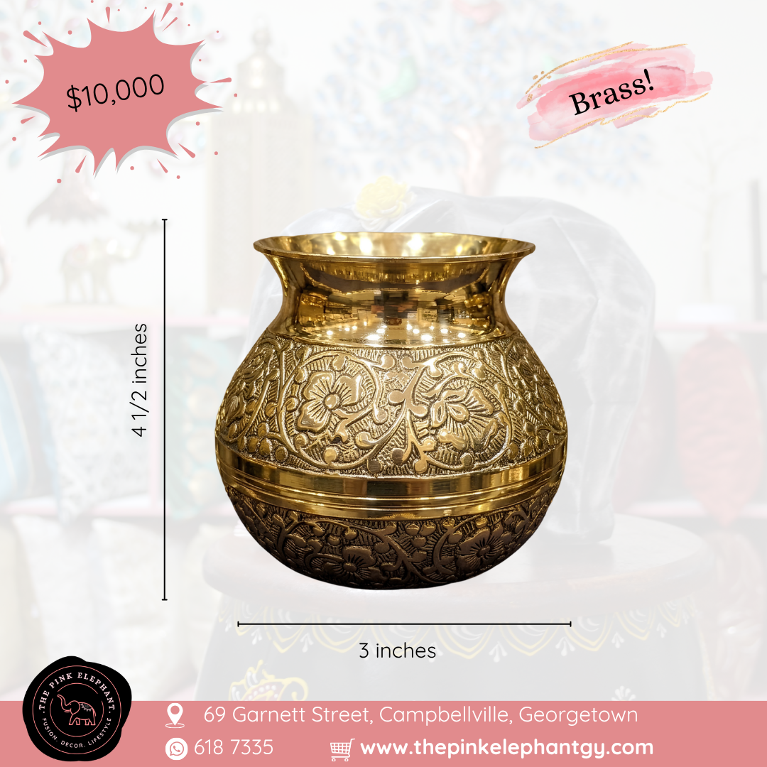 Brass Lota Embossed