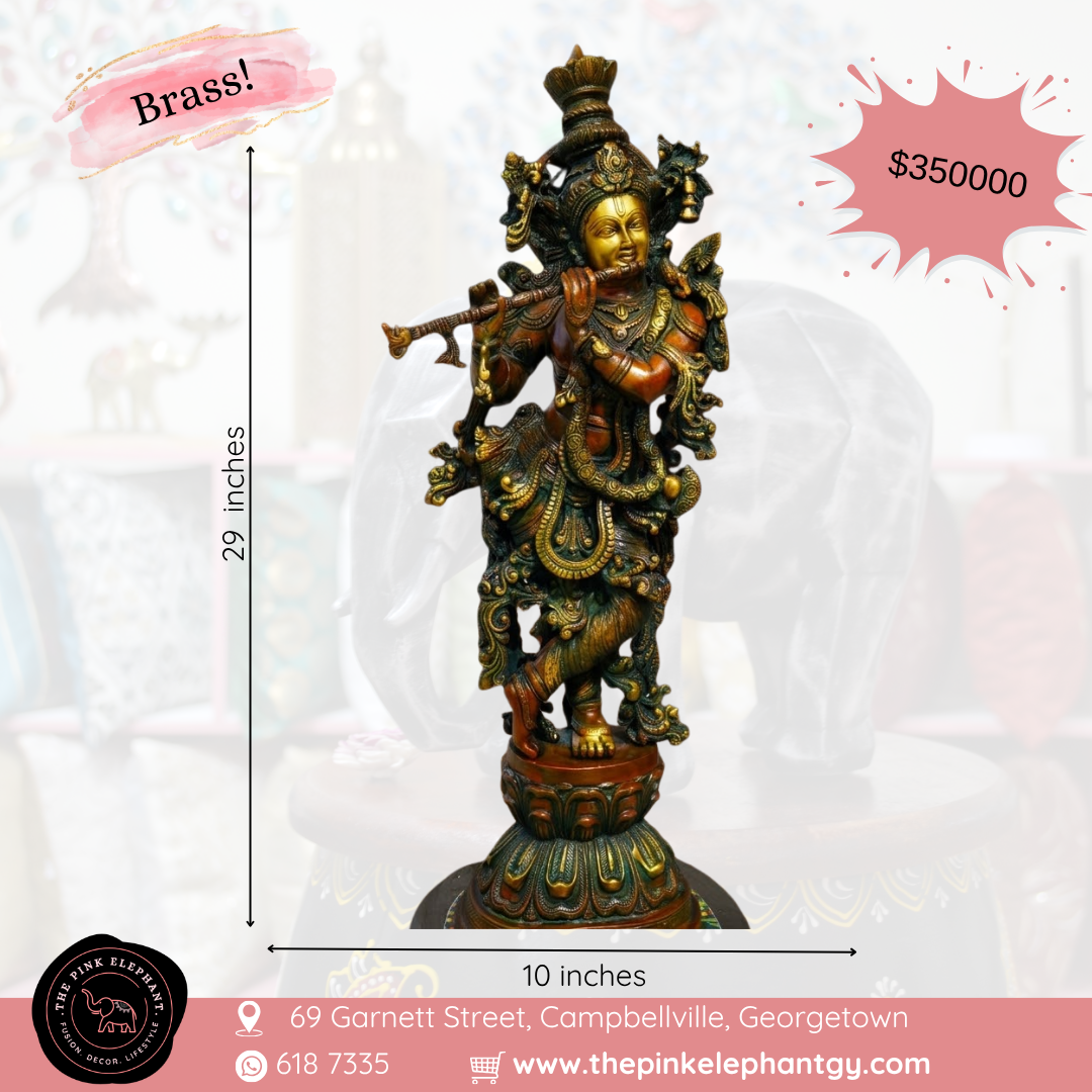 Brass Krishna Statue Standing
