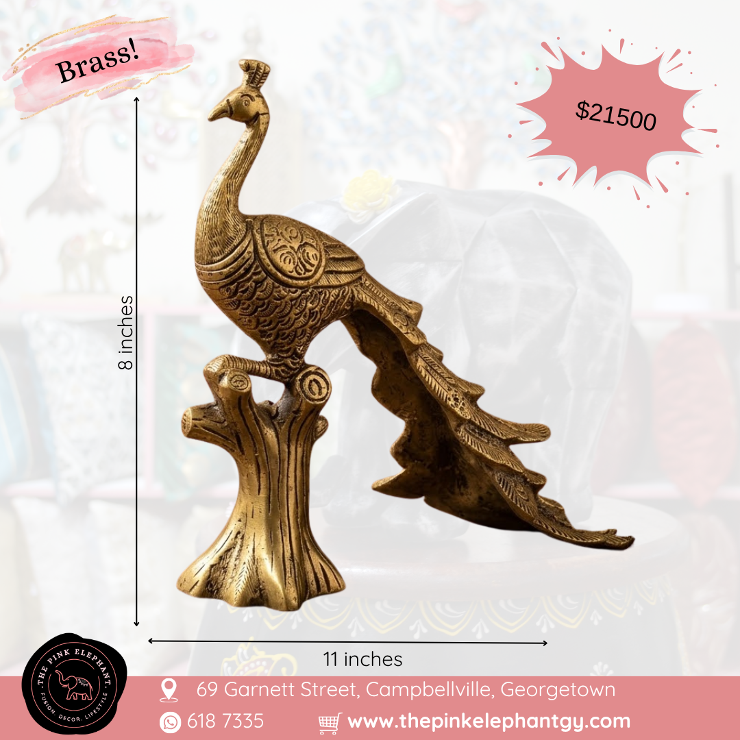 Brass Peacock Statue