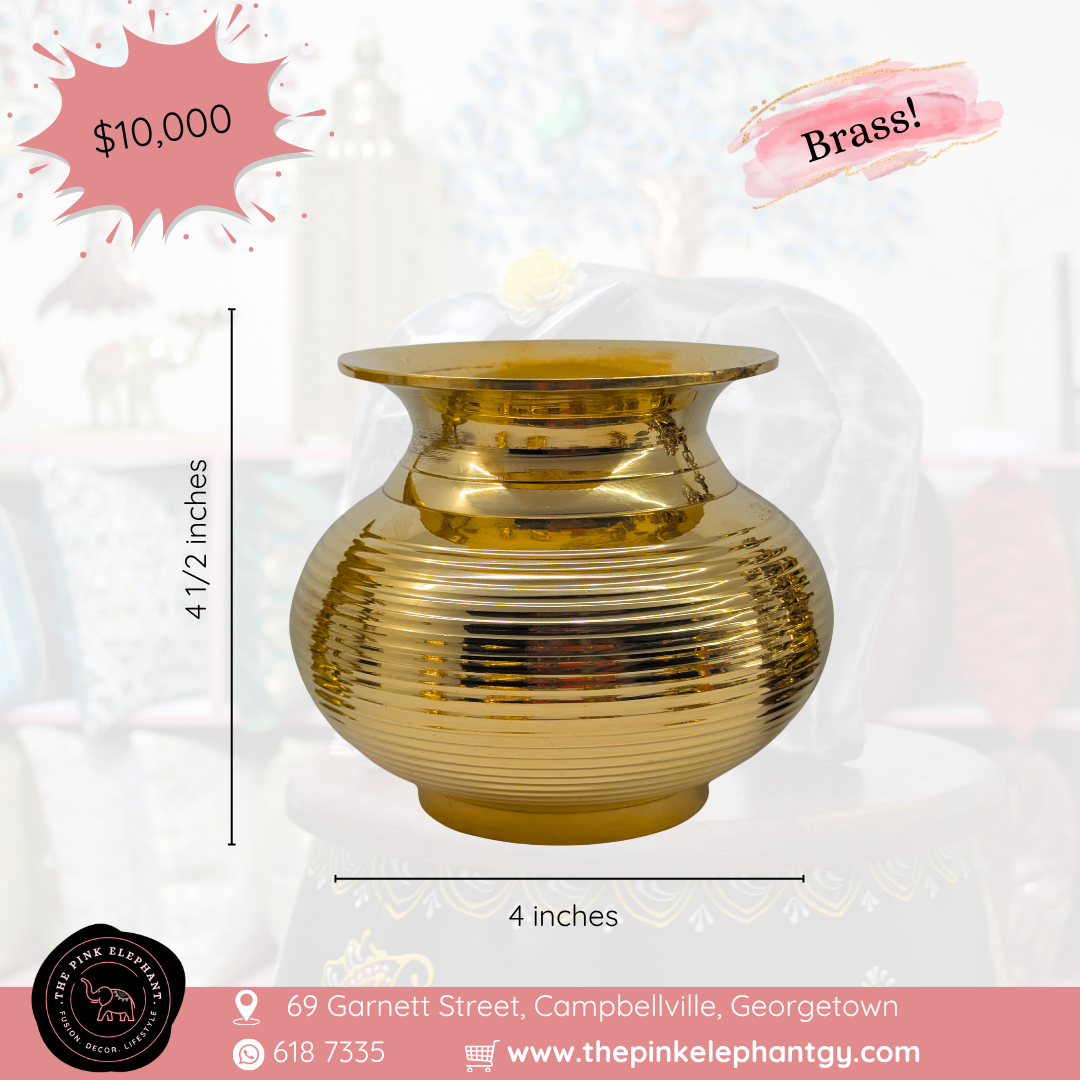 Brass Lota Ribbed