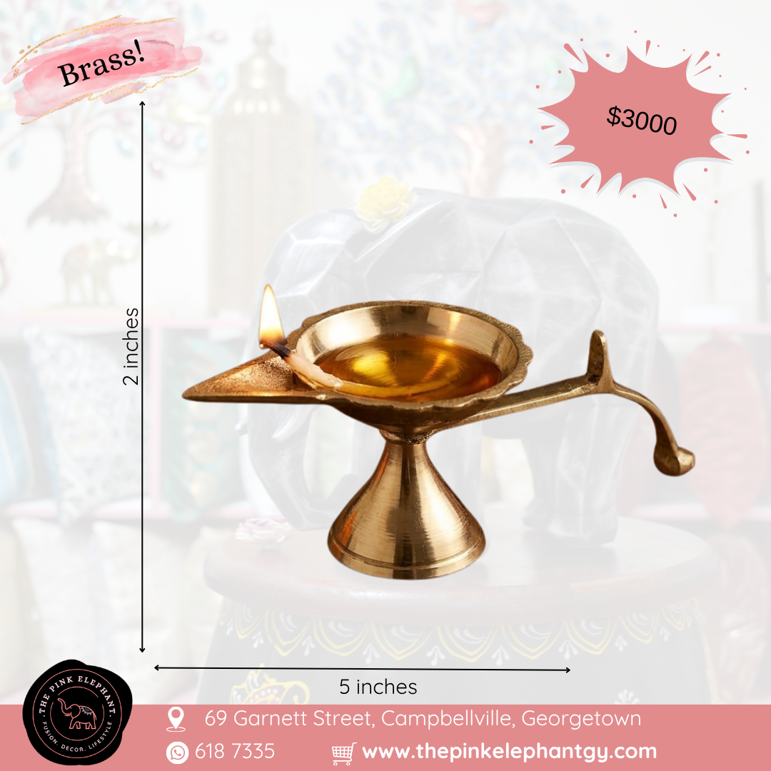 Brass Shank Diya on Stand