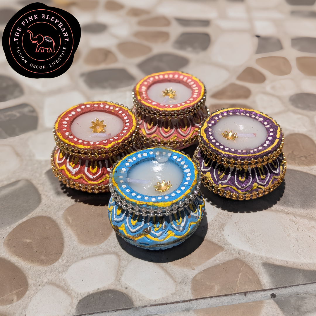 Terracotta Wax Matki Diya Set of 12 D124