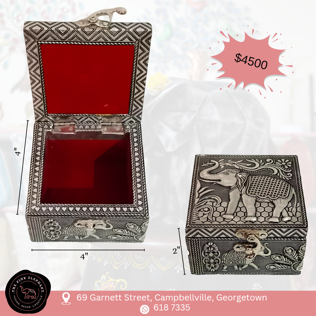 Silver Elephant Jewel Box