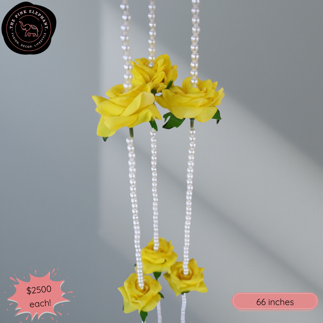 Premium Velvet Rose Strings with Pearl