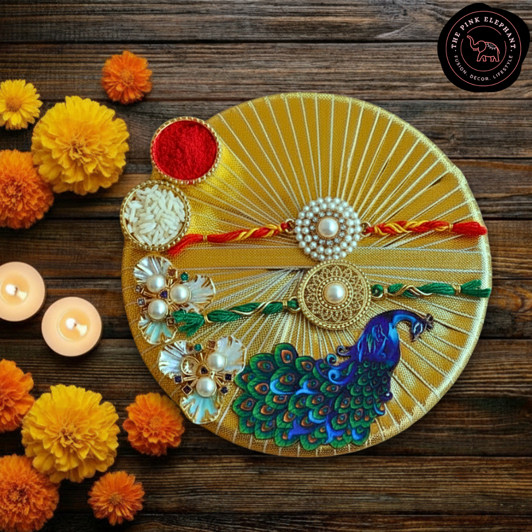 Gold Peacock Mini Thali