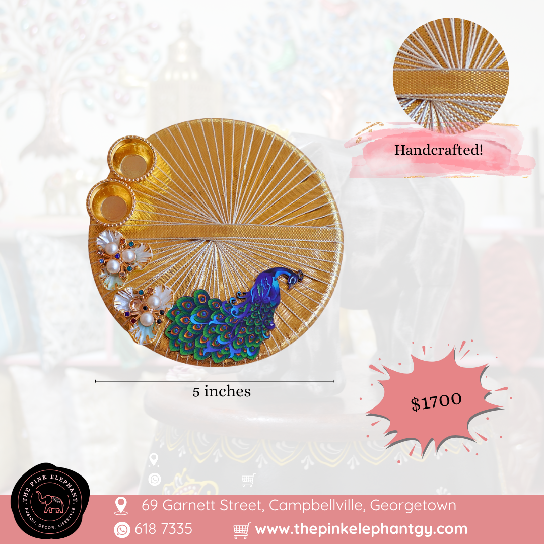 Gold Peacock Mini Thali
