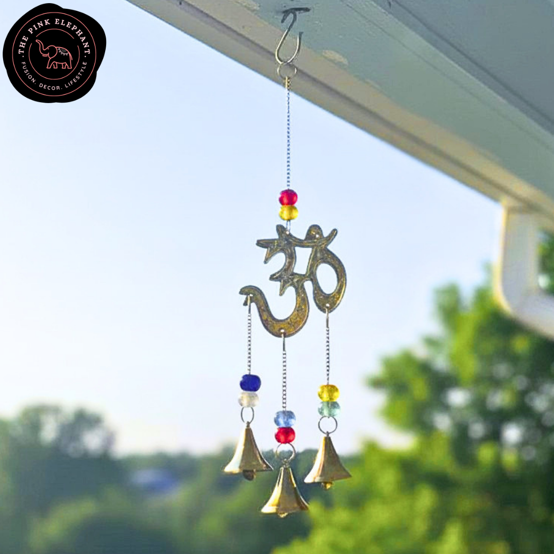 Small Brass Om Windchime