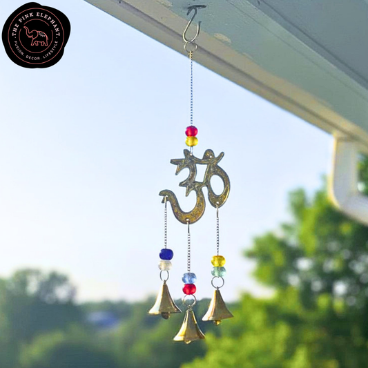 Small Brass Om Windchime