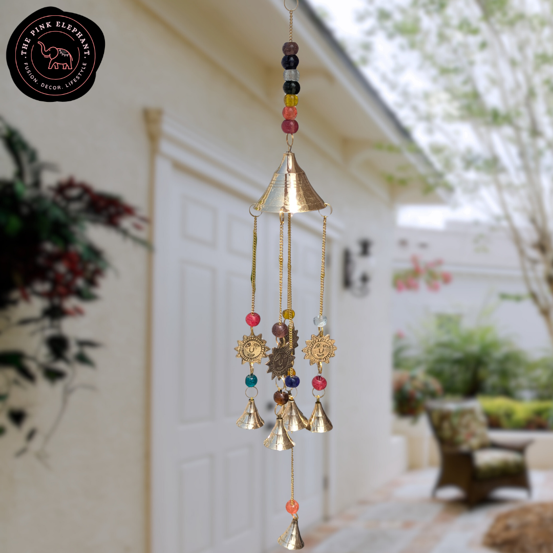 Large Sun Brass Windchime