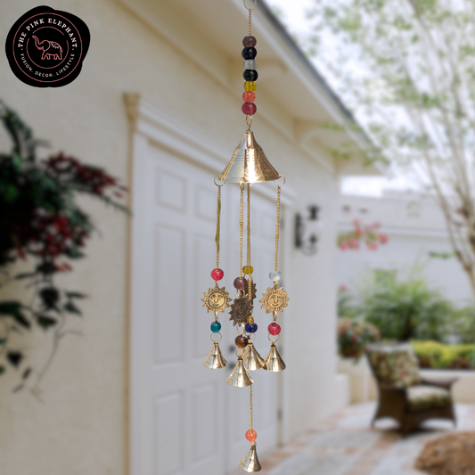 Large Sun Brass Windchime