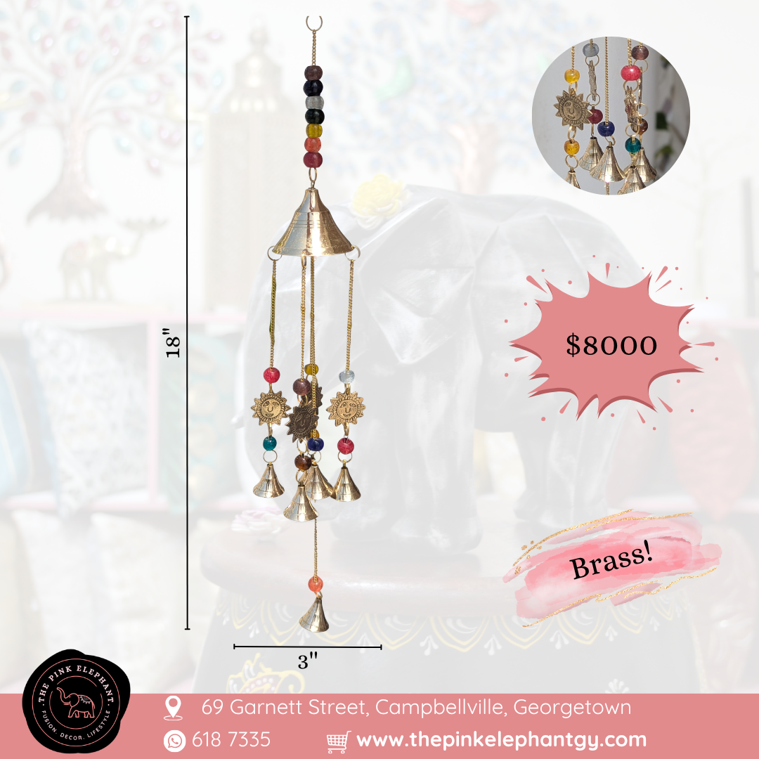 Large Sun Brass Windchime