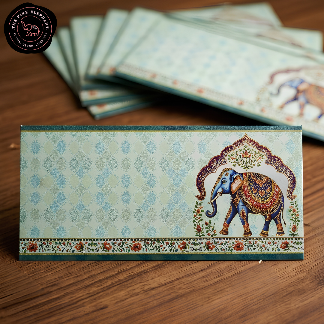 Assorted Embossed Elephant Envelopes