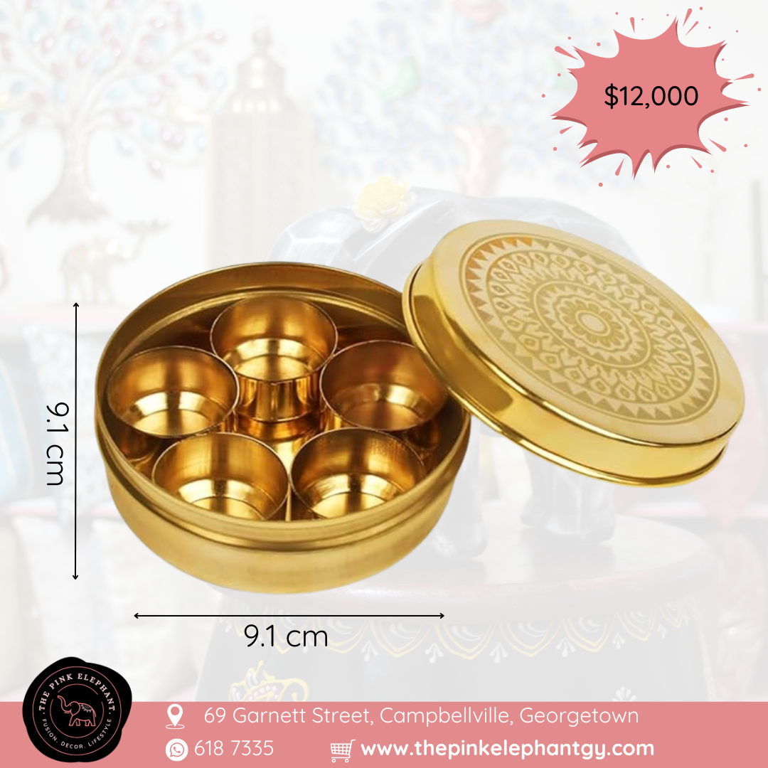 Small Metal Spice/Puja Box