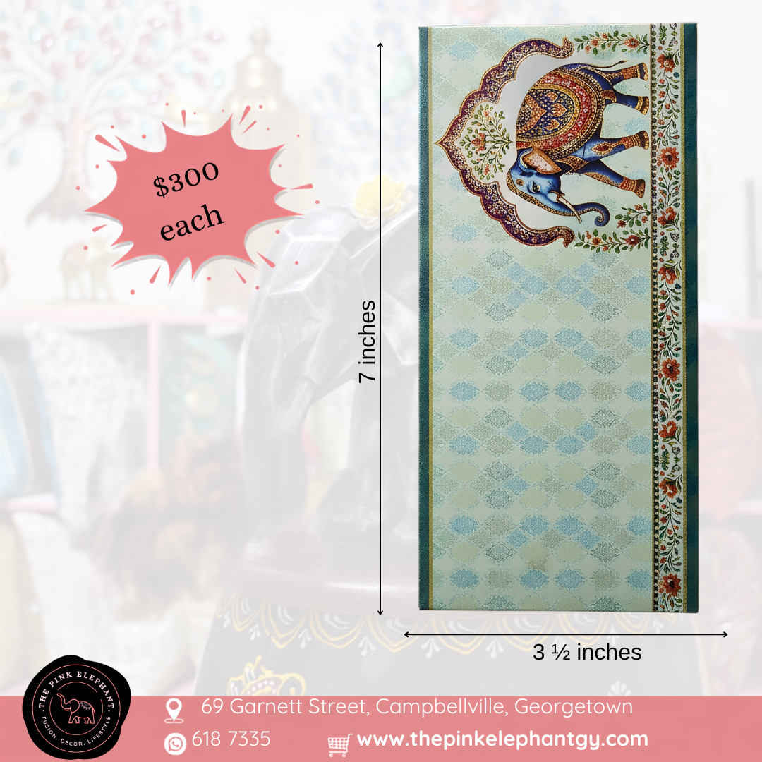 Assorted Embossed Elephant Envelopes