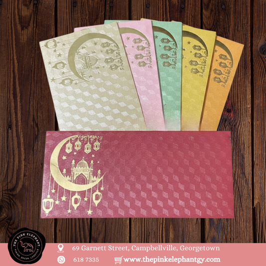 Cresent moon embossed envelope