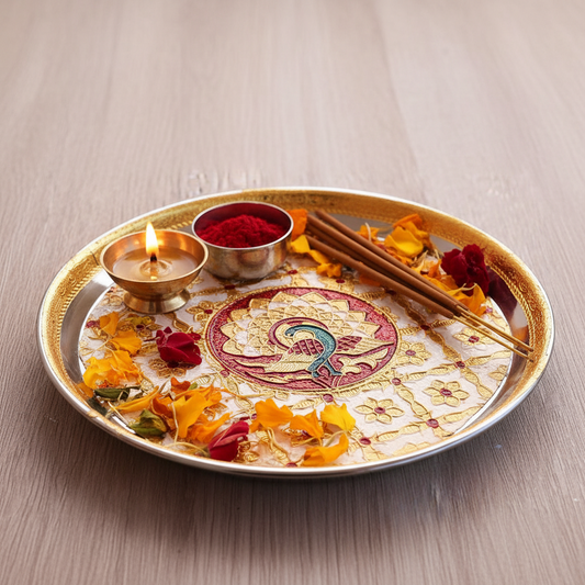 Meenakari Decorative Stainless Steel Thali - 7”