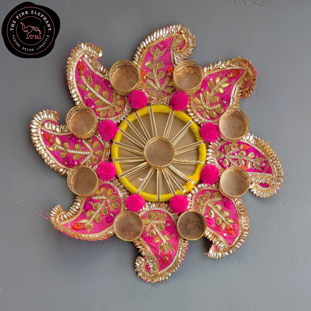 Paisley Pom Pom Rangoli Pink