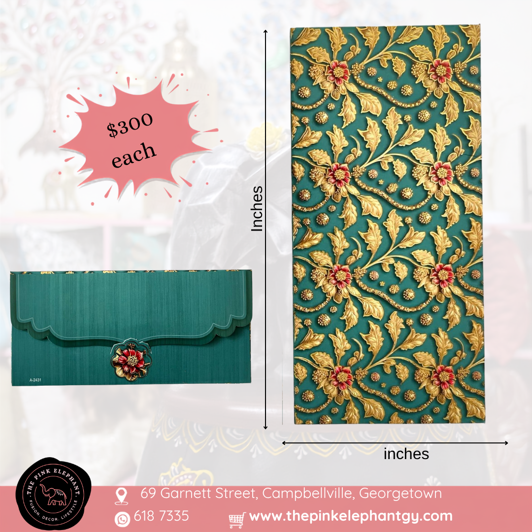 Assorted Floral Embossed Envelopes