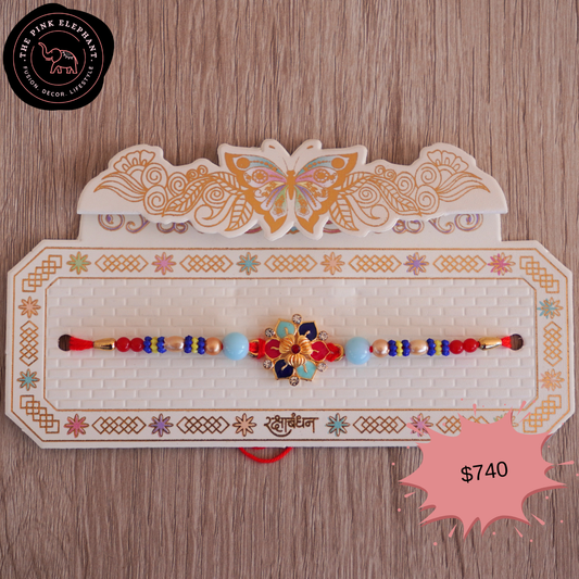 Petal Perfect Blue Rakhi 1453