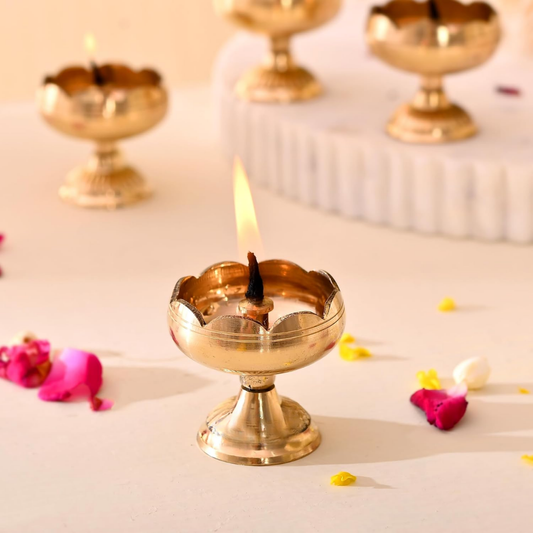 Brass Lotus Diya