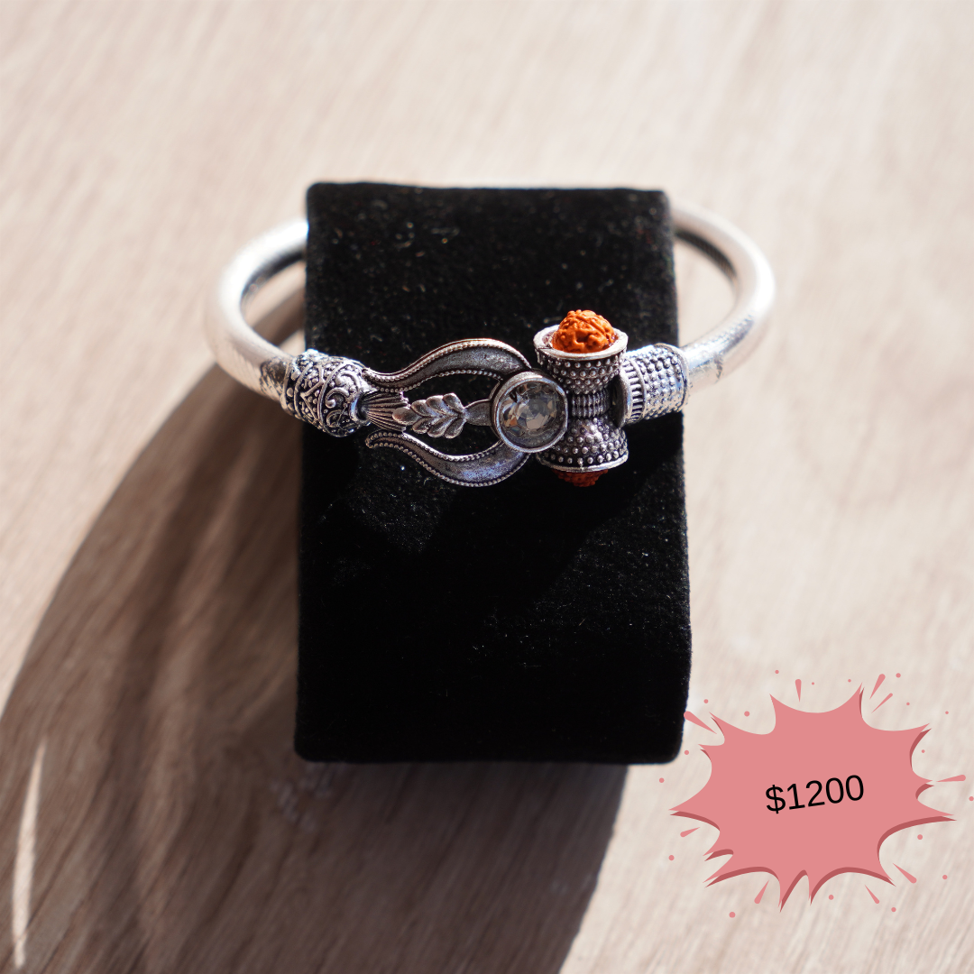Eternal Damru Rakhi: Silver 1524