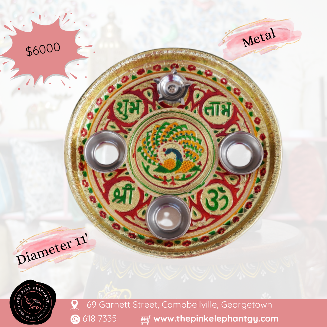 Meenakari Article Puja Thali - 11"